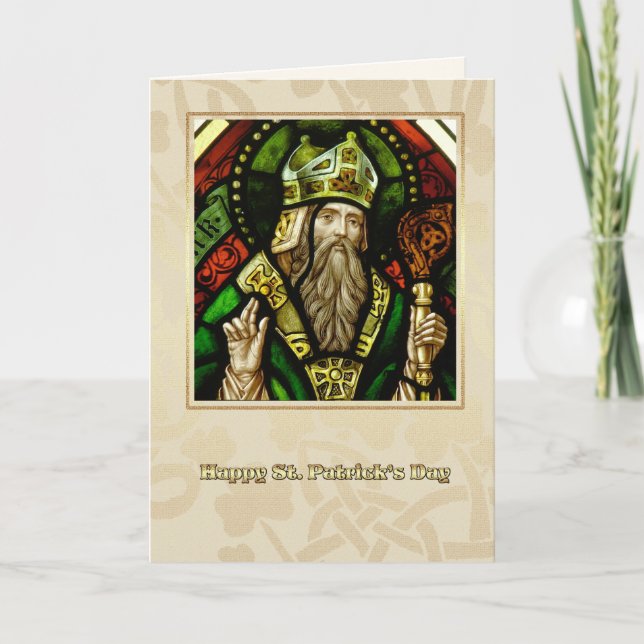 Saint Patrick's Day Bénédictions Carte religieuse (Devant)