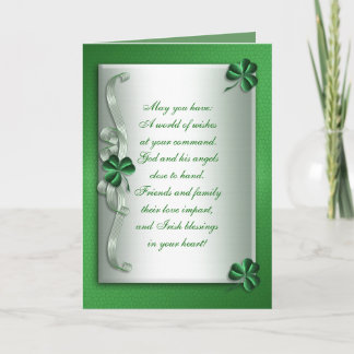 Saint Patrick's day Carte de bénédiction irlandais