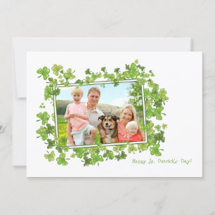 Saint Patrick's Day Carte photo, cadre Shamrock