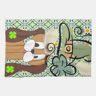 Saint Patrick's Day Cuisine serviette chien