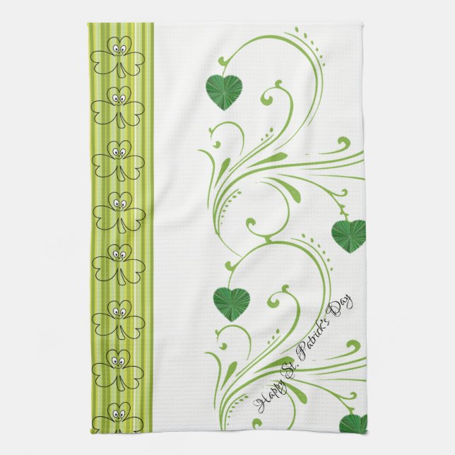 Saint Patrick's Day Cuisine serviette Shamrock (Vertical)