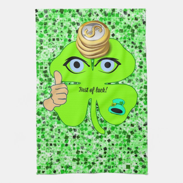 Saint Patrick's Day Cuisine Shamrock serviette mai (Vertical)