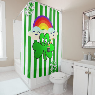 Saint Patrick's Day Douche rideau Clover