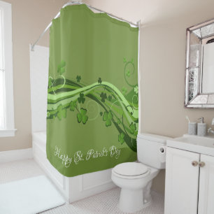 Saint Patrick's Day Douche rideau floral