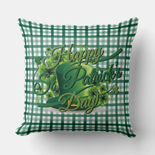 Saint Patrick's Day En vichy Coussin vert