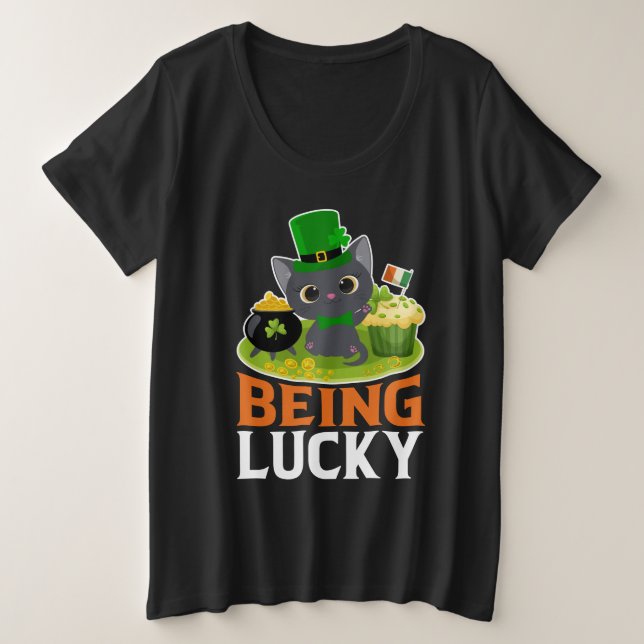 Saint Patrick's Day Être chanceux (Design devant)