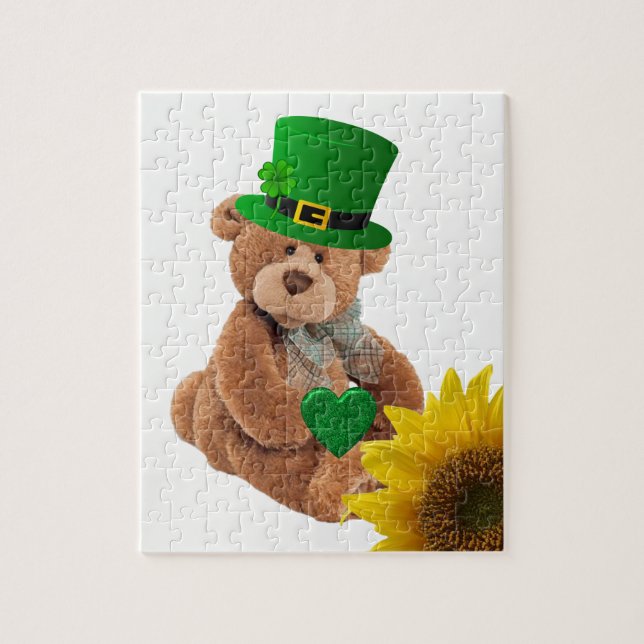 Saint Patrick's Day Jigsaw Puzzle Teddy Bear (Vertical)