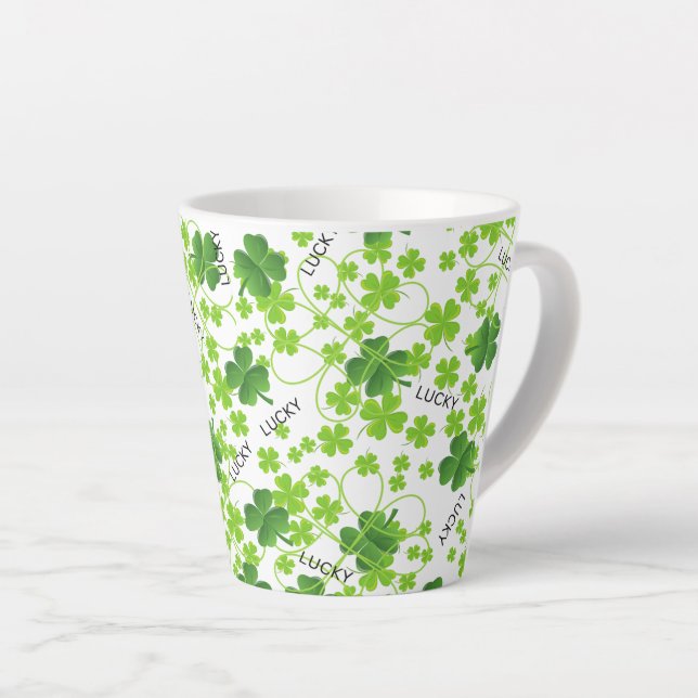 "Saint Patrick's Day" Latte Mug (Angle droit)