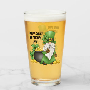 Saint Patrick's Day leprechaun bière en verre