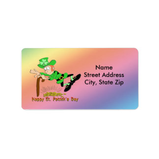 Saint Patrick's Day Leprechaun Étiquette de adress