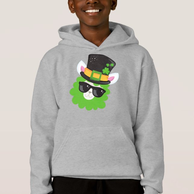 Saint Patrick's Day, Llama, Alpaca, Leprechaun Cas (Devant)