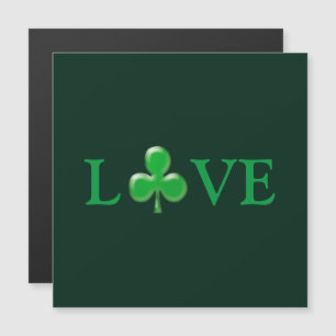 Saint Patrick's Day Love Clover Shamrock Magnet