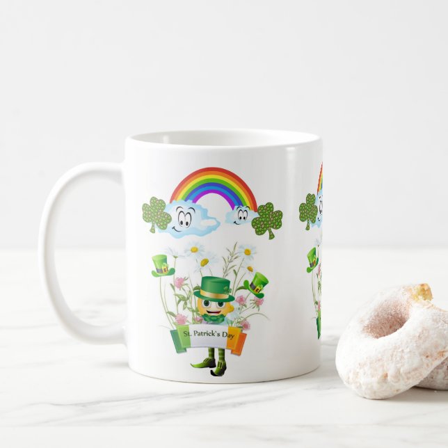 Saint Patrick's Day Mug Leprechaun (Avec donut)