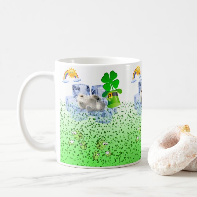Saint Patrick's Day Mug Polar Bear (Avec donut)