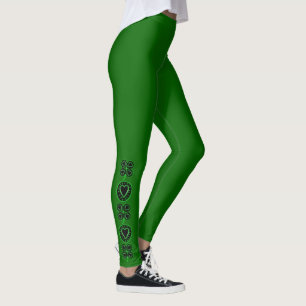 Saint Patrick's Day Shamrock Heart Leggings 7