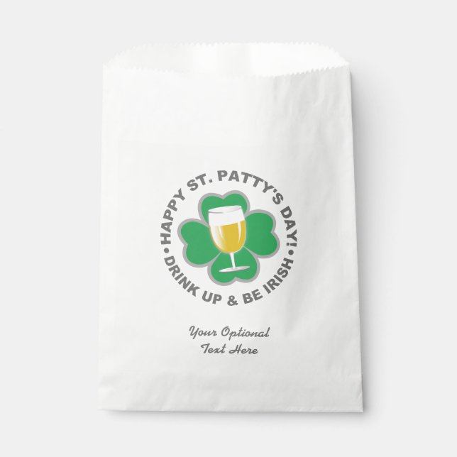 Saint Patrick's Day, texte personnalisé sacs de fa (Devant)