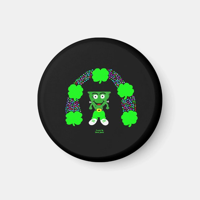 Saint Patrick's FrankenCheese Round Magnet (Devant)