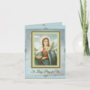Saint patron de St Lucy Lucia de la carte de yeux