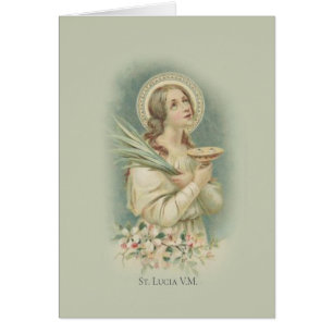 Saint patron de St Lucy Lucia de la cécité d'oei