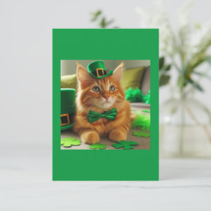 Saint Patty's Day Orange Tabby Cat