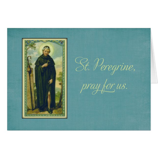 Saint Peregrine, Saint Patron du Cancer (Devant horizontal)