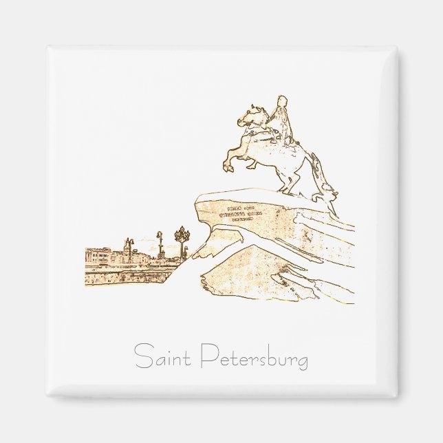 Saint-Pétersbourg Russie City View Magnet paysager (Devant)