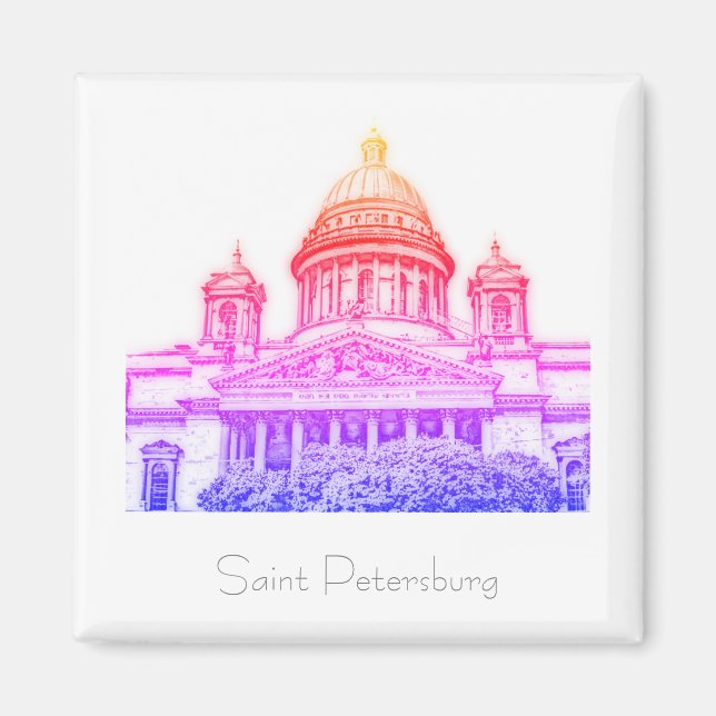 Saint-Pétersbourg Russie City View Magnet paysager (Devant)
