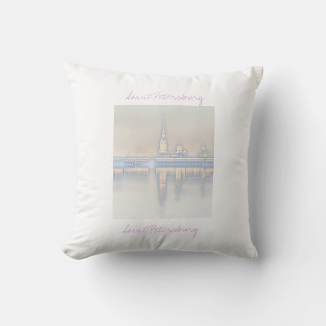 Saint-Pétersbourg Russie Paysage Coussin Cushion (Recto)