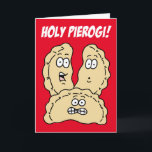 Saint Pierogi Vous avez 70 ans ! Carte anniversair<br><div class="desc">Saint Pierogi Vous avez 70 ans ! 70e anniversaire drôle design. Un grand design pour tout homme ou femme polonais ayant un soixante-dixième anniversaire. Idéal pour un boulanger polonais,  un chef ou toute personne qui aime cette cuisine polonaise. Il présente une caricature hilarante de pierogi.</div>