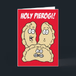 Saint Pierogi Vous avez 70 ans ! Carte anniversair<br><div class="desc">Saint Pierogi Vous avez 70 ans ! 70e anniversaire drôle design. Un grand design pour tout homme ou femme polonais ayant un soixante-dixième anniversaire. Idéal pour un boulanger polonais,  un chef ou toute personne qui aime cette cuisine polonaise. Il présente une caricature hilarante de pierogi.</div>