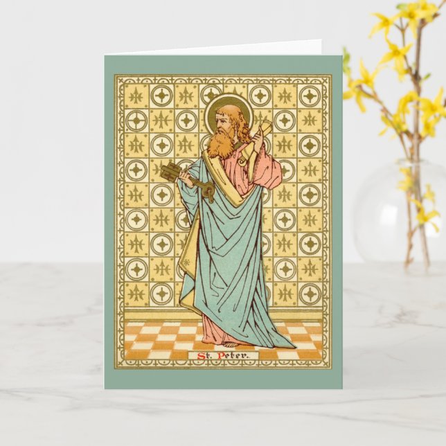 Saint Pierre l'Apôtre (RLS 14) Carte de voeux vier (Fleur jaune)