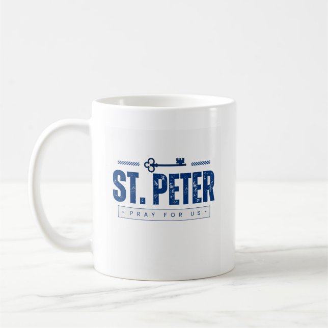 Saint Pierre, Priez Pour Nous Mug (Gauche)