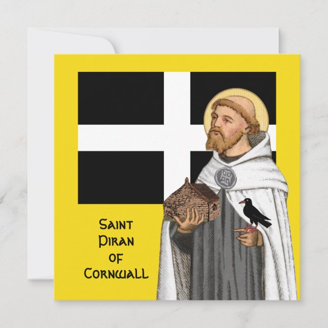 Saint Piran de Cornwall (SAE 01) et son drapeau (Devant)