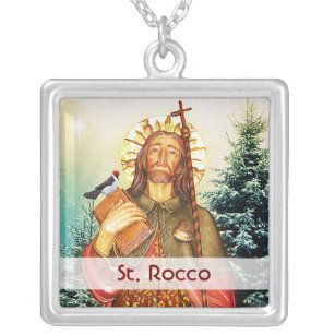 Saint Rocco - San Rocco Carré Collier d'argent