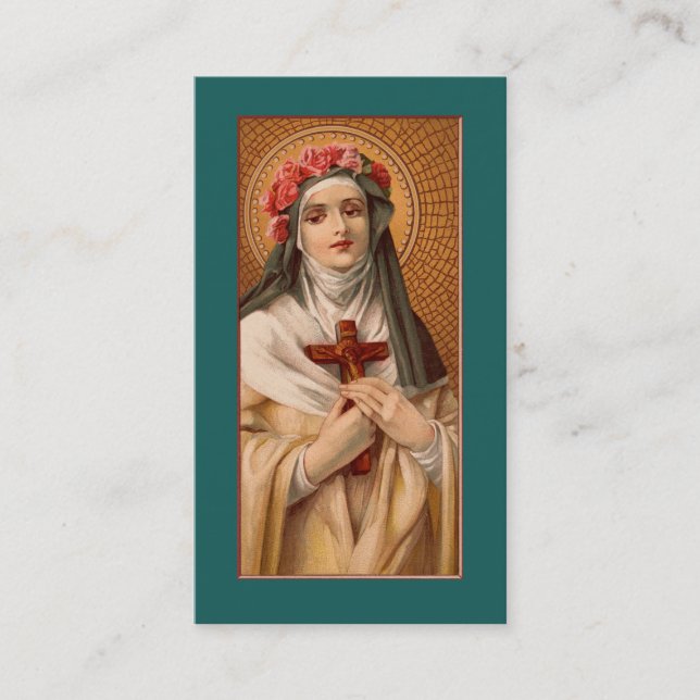 Saint Rose de Lima Prière ou Carte de visite (Devant)