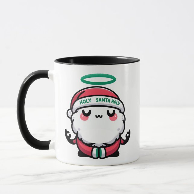 Saint Santa Roly Mug – Joli Saint-Nicolas Méditant (Gauche)