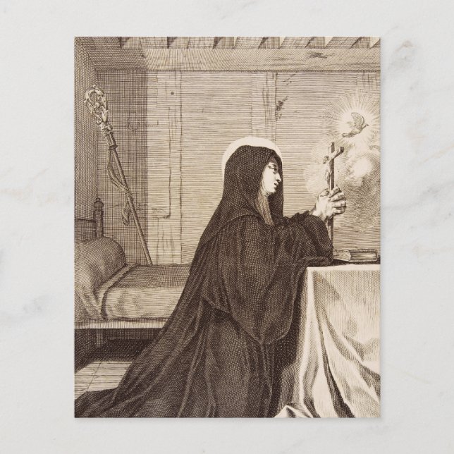 Saint Scholastica Patroness of school (Devant)