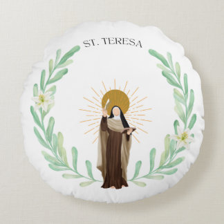 Saint Teresa d'Avila Coussin ronde