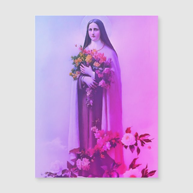 Saint-Thérèse de Lisieux carte magnétique sainte (Devant)