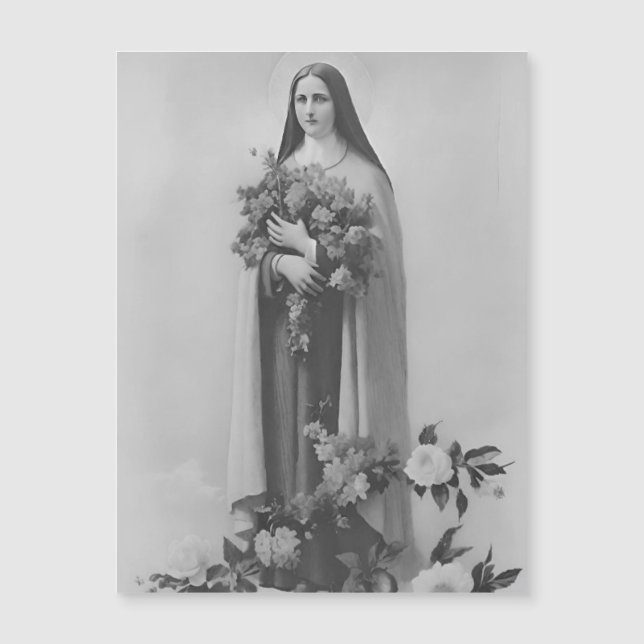 Saint-Thérèse de Lisieux carte magnétique sainte (Devant)