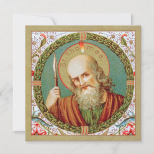 Saint Thomas l'Apôtre (JMAS12) Carte de voeux vier