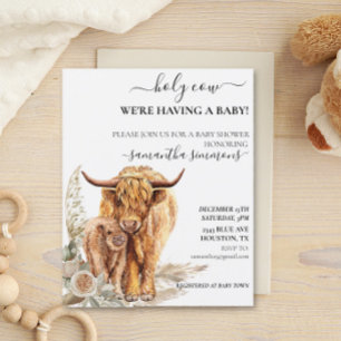 Saint-Vache Highland Calf Baby shower Boho Budget