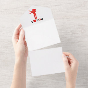 Saint Valentin, All in One Wedding Invitation