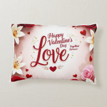 Saint Valentin Amour Coussin - Design romantique
