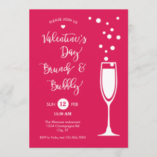 Saint Valentin Brunch & Bubble Invitation