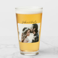 Saint Valentin cadeau Couple Photo Verre de bière