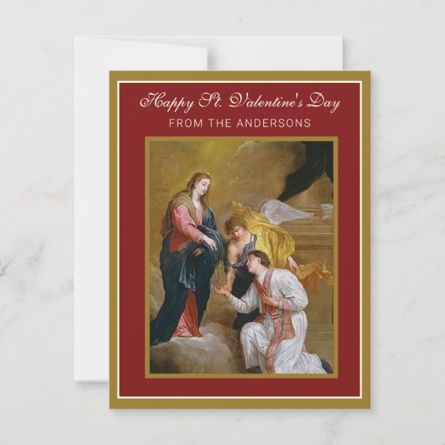 Saint-Valentin Carte de prière de poème religieuse (Devant)