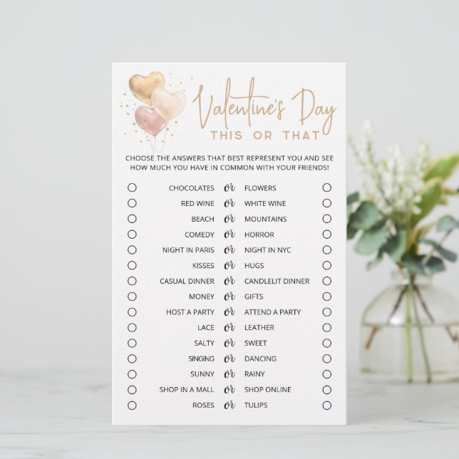 Saint Valentin Ce ou ce jeu Editable jeu (Debout devant)