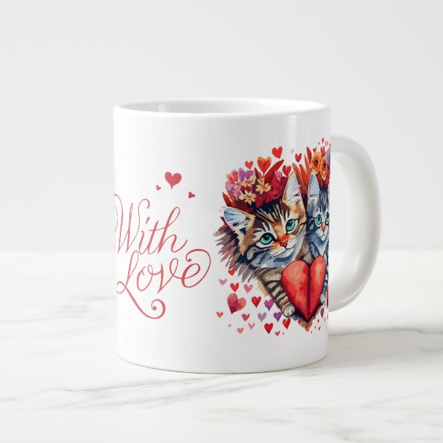 Saint Valentin Chat Mug (Devant droit)