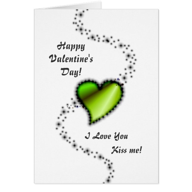 Saint-Valentin - coeur arc-en-ciel vert (Devant)